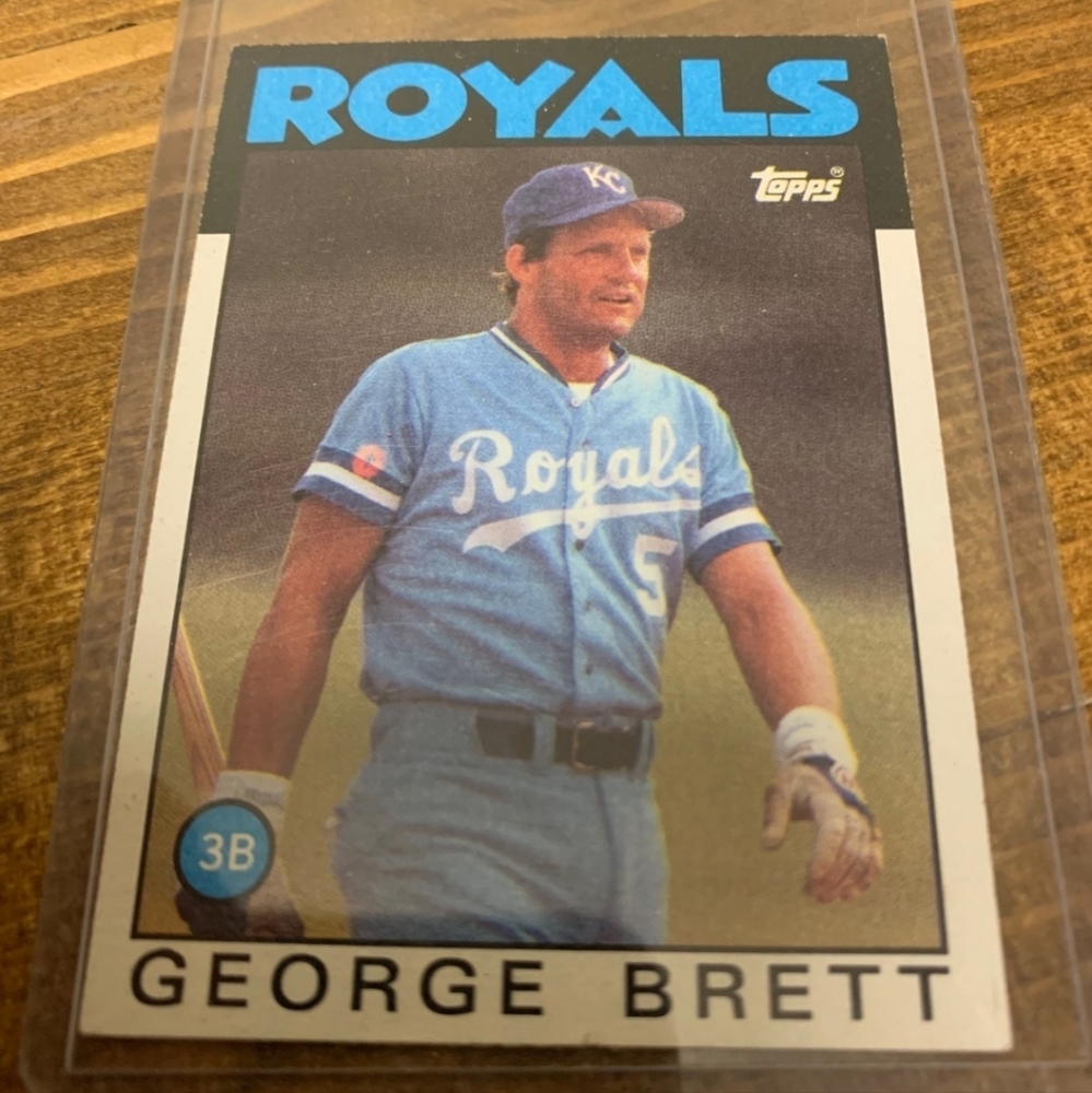 Vintage 1986 Topps Baseball Trading Card #300 Royals George Brett (Hof)